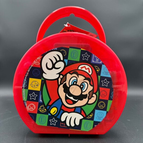 Super Mario Coloring Activity Set With Red Plastic Carry Case Nintendo - Picture 1 of 5
